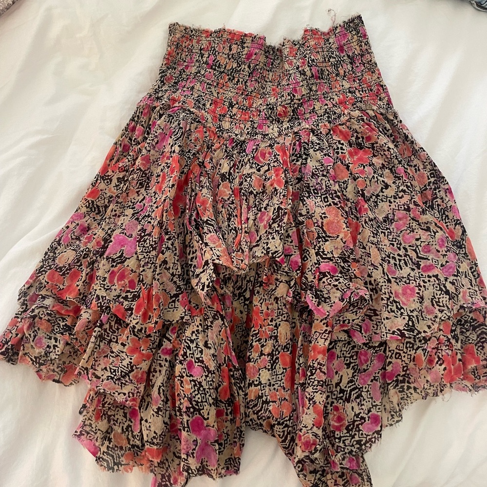 Free People floral tube top/skirt